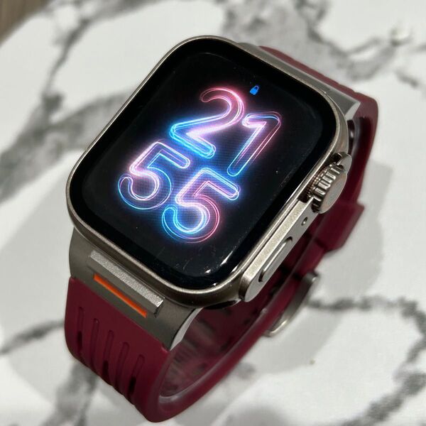 ケース付きボルドーカラーベルト【絶対最安】Apple Watch AppleWatch アップルウォッチ バンド カバー