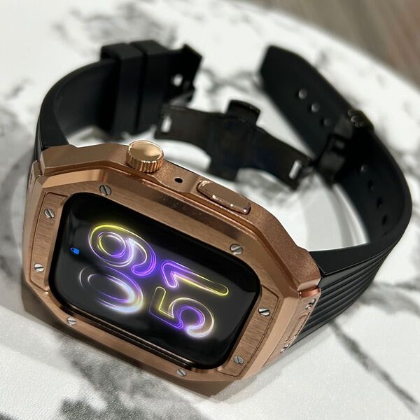 高級Dバックル黒黒金【絶対最安】Apple Watch AppleWatch アップルウォッチ ベルト バンド カバー ケース