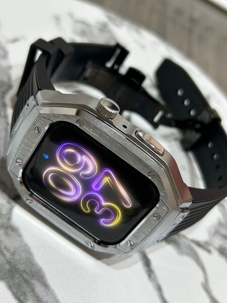 高級Dバックル黒黒銀【絶対最安】Apple Watch AppleWatch アップルウォッチ ベルト バンド カバー ケース