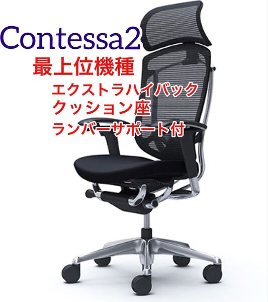 【最上位機種】コンテッサセコンダ エクストラハイバッククッション座面 ランバー付