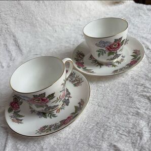WEDGWOOD 緑壺印 CATHAY カップ&ソーサー2客Aセット