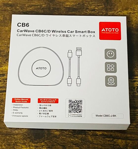 Carwave CB6C ATOTOLIFE ワイヤレスCarPlay AIボックス 4G+64G スマートカーBOX