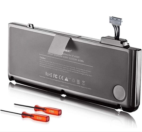 A1322 A1278 バッテリー 交換用 6000mAh 交換用ラップトップバッテリー