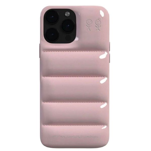 iPhone16Proケース ピンク ダウンジャケット
