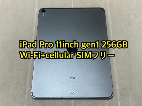 iPad Pro 11inch gen1 256GB Wi-Fi+cellular SIMフリー