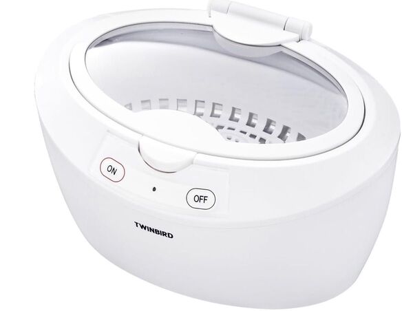 ツインバード EC-4518-W 超音波洗浄器 メガネ アクセサリー 時計 洗浄