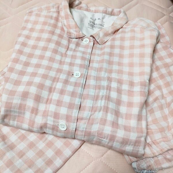 無印良品 パジャマ 上下セット 長袖 綿100% ピンク