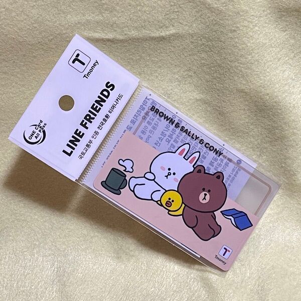 韓国 TMONEYカード 交通系ICカード 新品 LINE FRIENDS