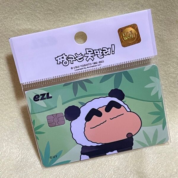 韓国 TMONEYカード 交通系ICカード 新品 クレヨンしんちゃん パンダ