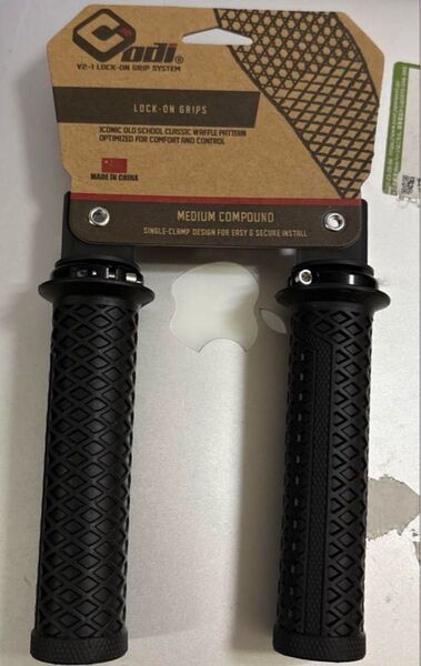 ODI Lock on grip グリップ ワッフルパターン 自転車 BMX MTB マウンテンバイク ロックオン