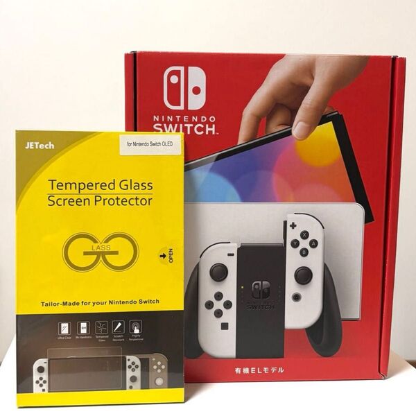 Nintendo Switch 有機EL モデル ホワイト 本体 液晶保護フィルム セット