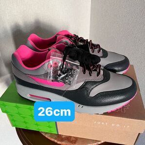 HUF × Nike Air Max 1 Anthracite/Pink Pow 26cm 新品未使用 ハフ ピンク