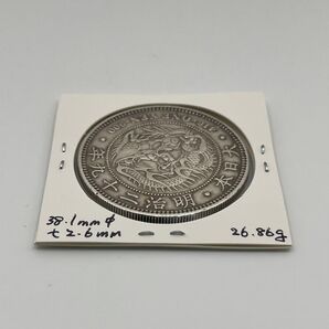 一円銀貨 一圓銀貨 1円銀貨 ONE YEN 明治29年 明治二十九年 直径38.1mm 厚み2.6mm 重さ26.86g