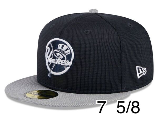 ニューエラ 59FIFTY MLB バッティングプラクティス ヤンキース 7 5/8 ネイビー×グレー