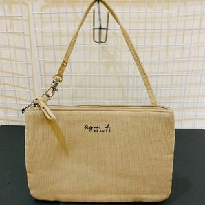 【未使用美品】 agnes b アニエスベー ハンドバッグ ミニトートバッグ ミニバッグ ベージュ
