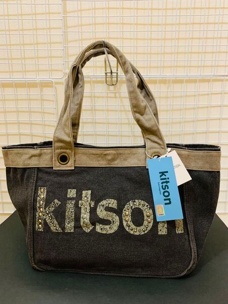 【タグ付き未使用】kitson キットソン トートバッグ キャンバス ブラック 男女兼用