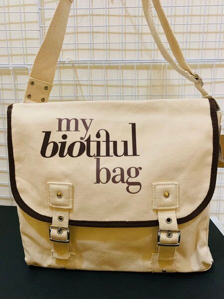 【タグ付き未使用】MY biotiyful bag kitson キットソン オーガニックコットン ショルダーバッグ 斜めがけ