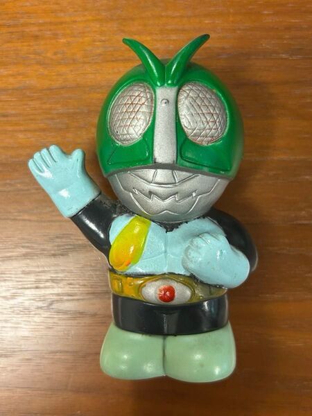 【昭和レトロ】富士銀行 仮面ライダー ソフビ 貯金箱 レア 当時物