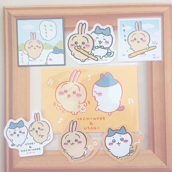 ちいかわ ダイカットステッカー ブロマイド あつめてシール ピースシール ハチワレ&うさぎセット