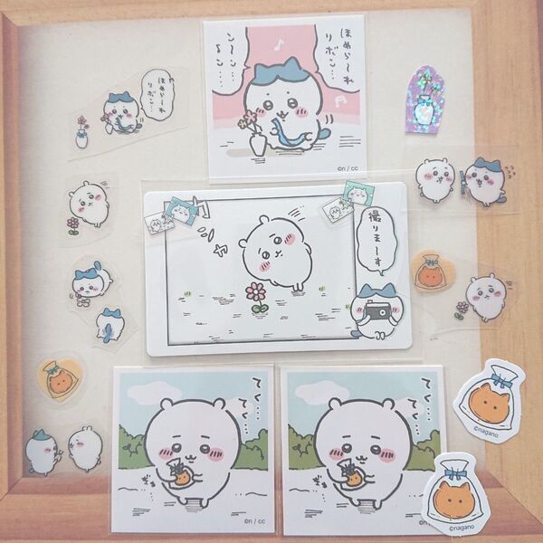 ちいかわ ハチワレ スナップマイド あつめてシール ピースシール クリアシール ハチワレ ほめられリボン