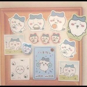 ちいかわ ハチワレ コレクションカード ダイカットステッカー あつめてシール ピースシール マシュマロシール
