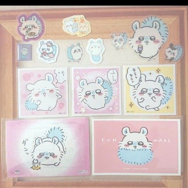 ちいかわ モモンガ デコステッカー シールカード あつめてシール クリアピースシール フレークシール ピースシール