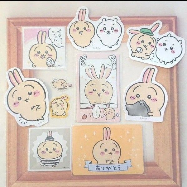 ちいかわ うさぎ スナップマイド コレクションカード ダイカットステッカー あつめてシール クリアシール フレークシール