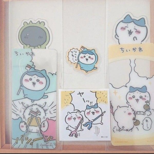 ちいかわ ハチワレ ブックマークコレクション しおり あつめてシール フレークシール 討伐