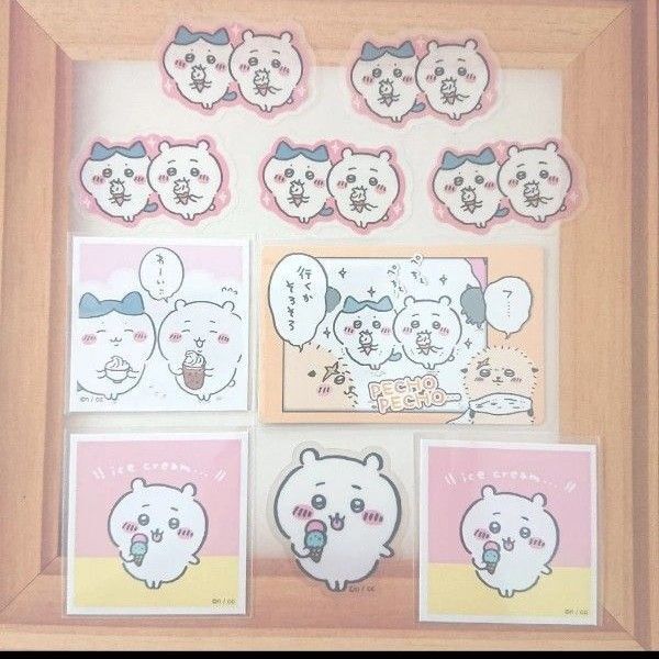 ちいかわ ハチワレ スナップマイド あつめてシール クリアピースシール フレークシール