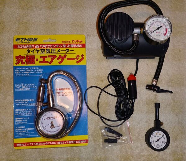 【未開封】究極・エアゲージ y-ag400 / 【動作未確認】250 PSI 12V空気入れ / エアゲージ(タイヤゲージ)