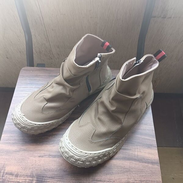 新品 24.5cm レディース ブーツ ブラウン シューズ 靴 厚底 男女兼用