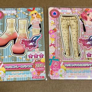 アイカツ フェミニンレースパンプス フェミニンドットカプリパンツ セミコンプ AngelySugar アイカツカード 初期筐体排出