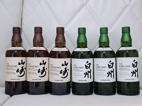 サントリー シングルモルト ウィスキー 山崎6本 白州3本 700ml 新品未開封