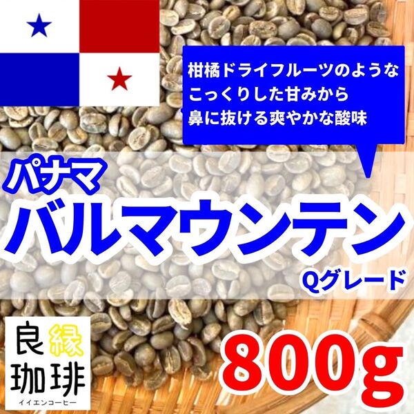 パナマ バルマウンテン Qグレード 生豆 800g スペシャリティ コーヒー 自家焙煎用