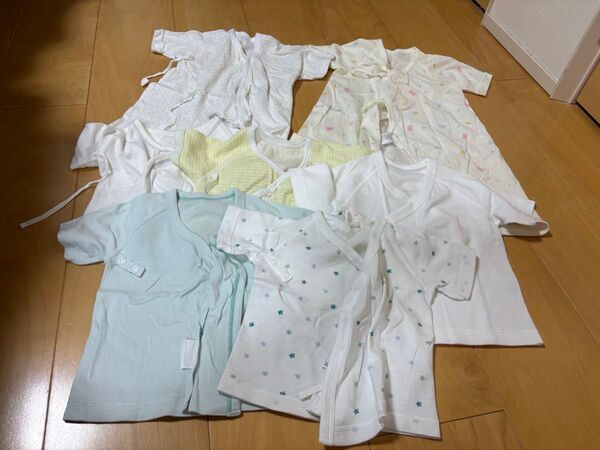 新生児 肌着 ミキハウス UNIQLO 短肌着 長肌着 新生児肌着 7枚