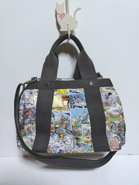 美品☆LeSportsac トムとジェリー コラボ スモールシモーネ♪限定品