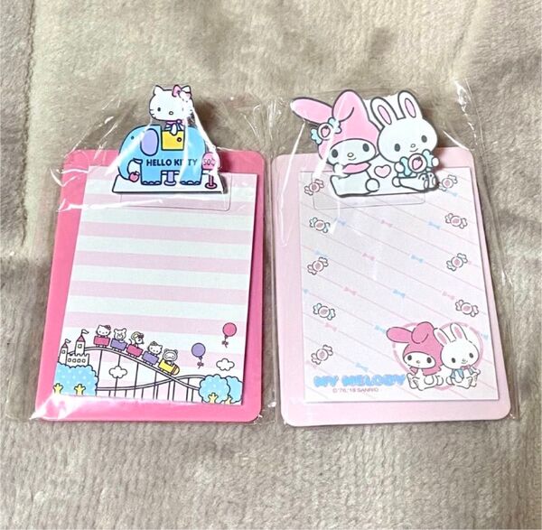 マイメロ ハローキティ メモ&クリップ レトロ レア サンリオ