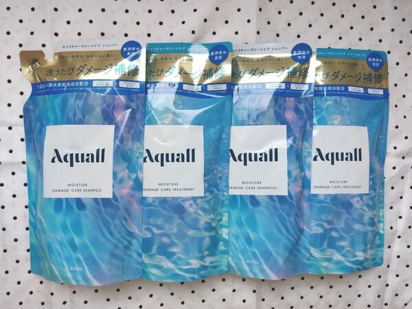 Aquall アクオル モイスチャーダメージケア シャンプー&トリートメント 詰め替え 計4袋
