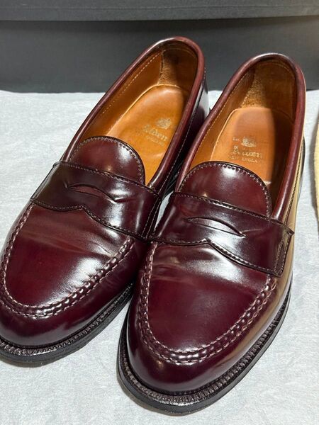 Alden 986 US7.5D コインローファー コードバン No.8 バンラスト