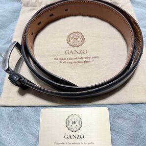 GANZO シェルコードバン2 ベルト L ブラック