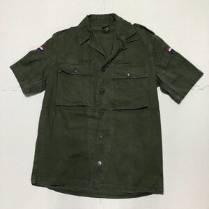 オランダ軍 1967年 VINTAGE!! ミリタリー HBT ヘリンボーンツイル 半袖シャツ 