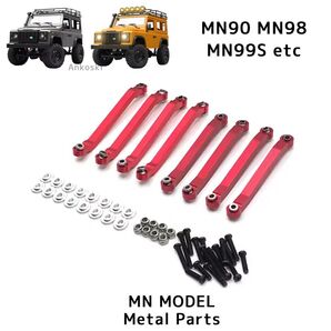 MN99S MN98対応 金属リンクロッドセット レッド 足回り強化 カスタムパーツ