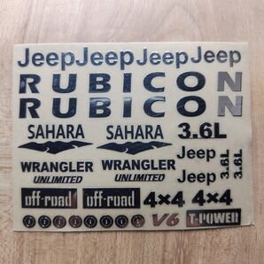 ラジコン用 メタルステッカー Jeep デカールシート RUBICON WRANGLER