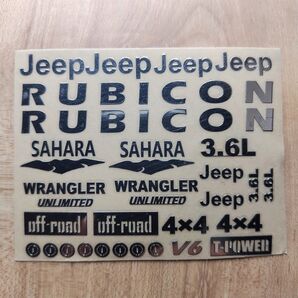 ラジコン用 メタルステッカー Jeep デカールシート RUBICON WRANGLER