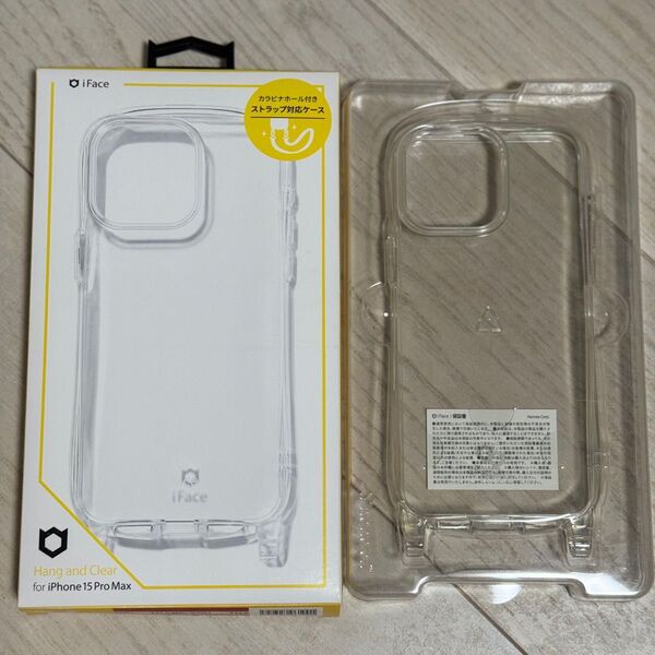 iPhone15promax クリアケース Hamee iFace hang and