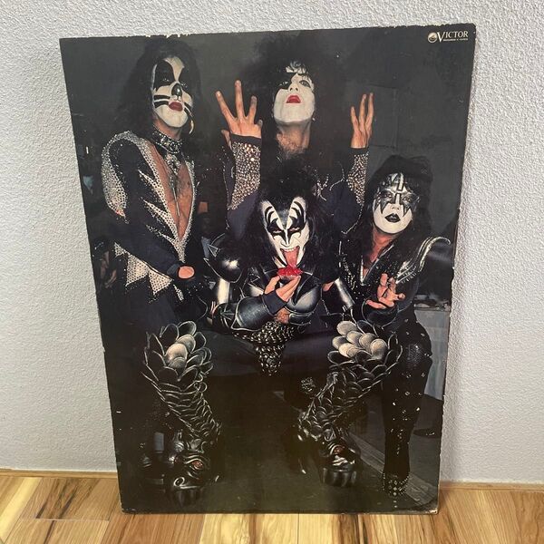約50年前 vintage 貴重 KISS キッス B2判(約51.5x72.8cm) ポスターパネル70年代