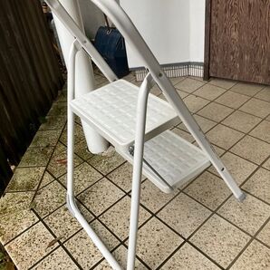 【美品】ハイロ (LEIFHEIT)2段踏台 ホワイトシンプル ドイツメーカー
