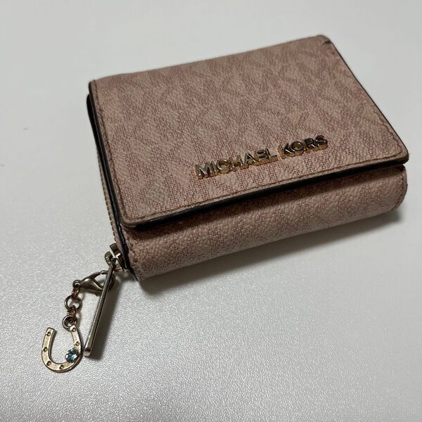 MICHAEL KORS 三つ折り財布 ピンクベージュ