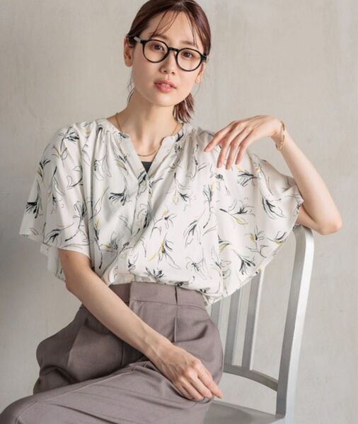 花柄 半袖シャツ グローバルワーク 半袖ブラウス GLOBAL 半袖