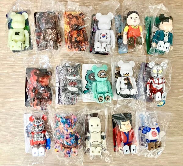 ベアブリック【BE@RBRICK】シリーズ44 ノーマルセミコンプ+シークレット裏3種 計16体セット(内袋未開封、カード付き)